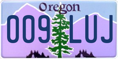 OR license plate 009LUJ