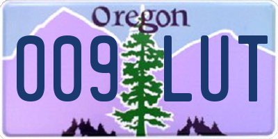 OR license plate 009LUT