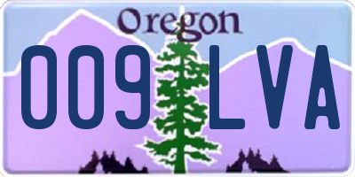 OR license plate 009LVA
