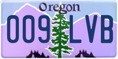 OR license plate 009LVB