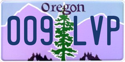 OR license plate 009LVP