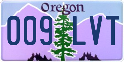 OR license plate 009LVT