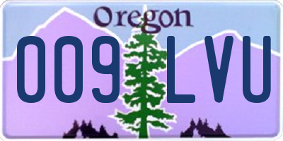 OR license plate 009LVU