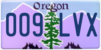 OR license plate 009LVX