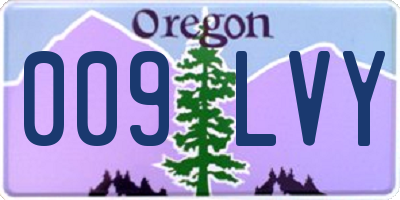 OR license plate 009LVY