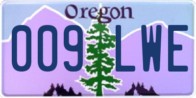 OR license plate 009LWE