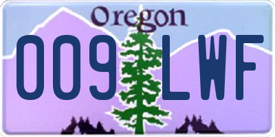 OR license plate 009LWF