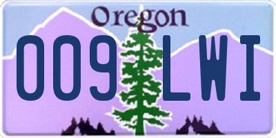 OR license plate 009LWI