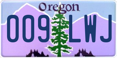 OR license plate 009LWJ