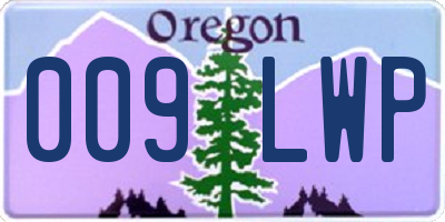 OR license plate 009LWP