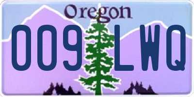 OR license plate 009LWQ