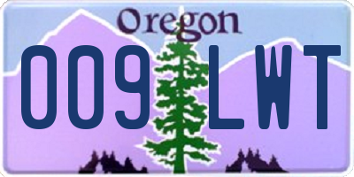 OR license plate 009LWT