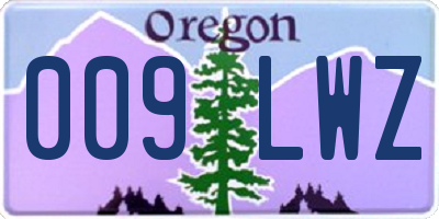 OR license plate 009LWZ