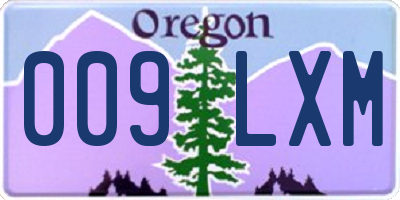 OR license plate 009LXM