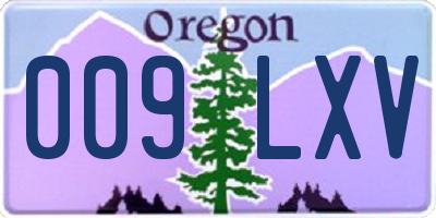 OR license plate 009LXV