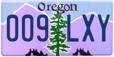 OR license plate 009LXY