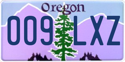 OR license plate 009LXZ