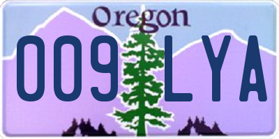 OR license plate 009LYA
