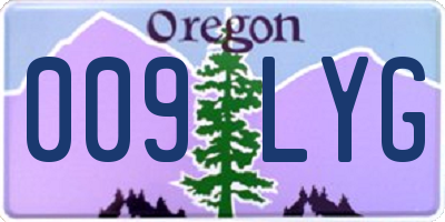 OR license plate 009LYG