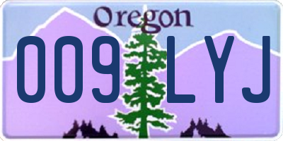 OR license plate 009LYJ