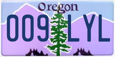 OR license plate 009LYL
