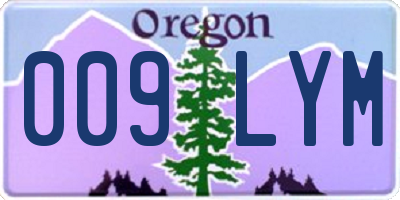 OR license plate 009LYM