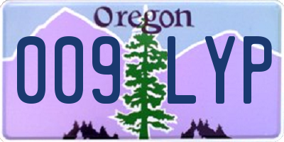 OR license plate 009LYP
