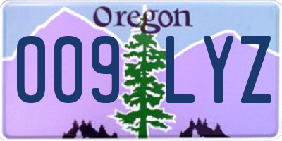 OR license plate 009LYZ