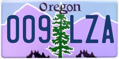OR license plate 009LZA