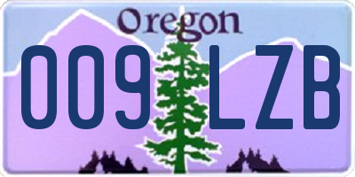 OR license plate 009LZB