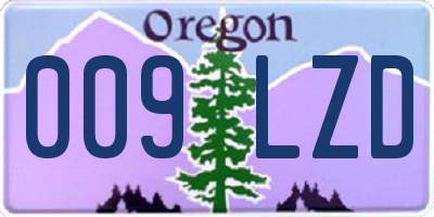 OR license plate 009LZD