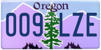 OR license plate 009LZE