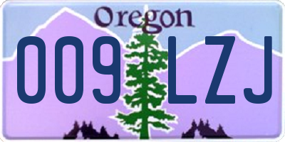 OR license plate 009LZJ