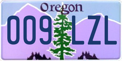 OR license plate 009LZL