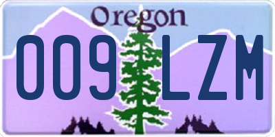 OR license plate 009LZM