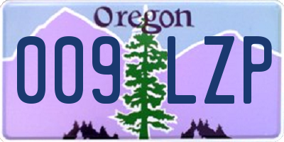 OR license plate 009LZP