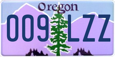 OR license plate 009LZZ
