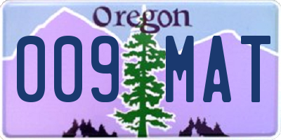 OR license plate 009MAT