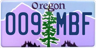 OR license plate 009MBF