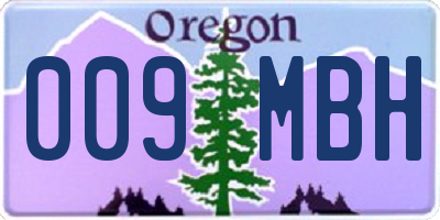 OR license plate 009MBH