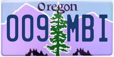 OR license plate 009MBI