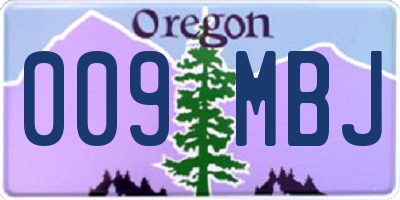 OR license plate 009MBJ