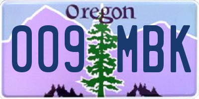 OR license plate 009MBK