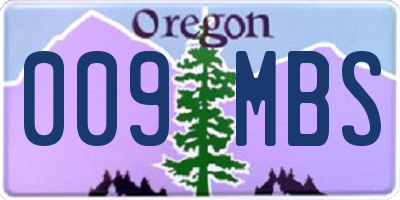 OR license plate 009MBS