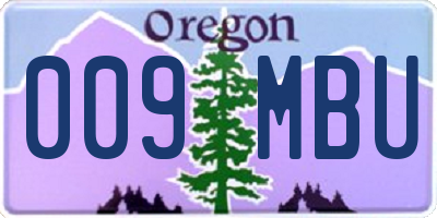 OR license plate 009MBU