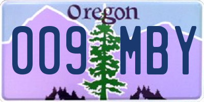 OR license plate 009MBY