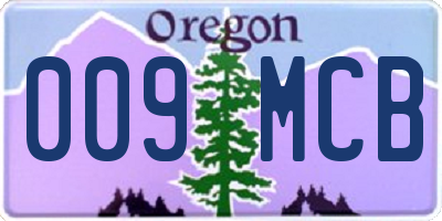 OR license plate 009MCB