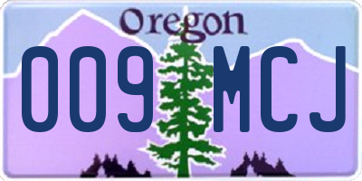 OR license plate 009MCJ