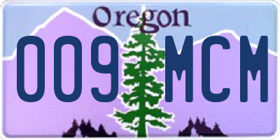 OR license plate 009MCM