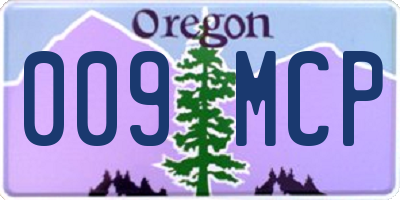 OR license plate 009MCP